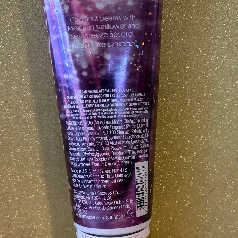 Victoria's Secret Coconut Sol Shimmer Lotion - Purple and Gold - Picture 3 of 3